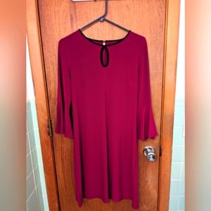 Tommy Hilfiger Midi Flare Sleeve Dress Medium